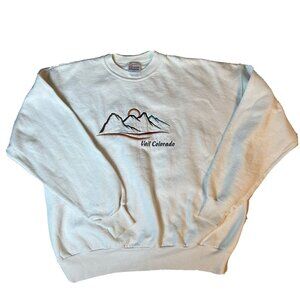 Vintage Vail Colorado Mountain Sun Crewneck Sweatshirt Size XL